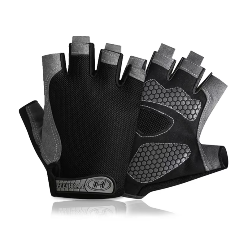Crossfit Workout Gear - Luvas de Academia Respiráveis de Dedo
