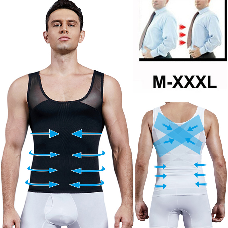 Crossfit Weight Vest - Homens Shapewear Peito Camisa para Esconder