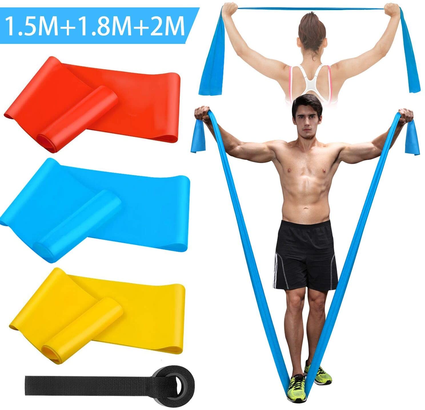 Crossfit Workout Gear - Faixas elásticas de fitness, 3 peças,